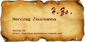 Herczeg Zsuzsanna névjegykártya